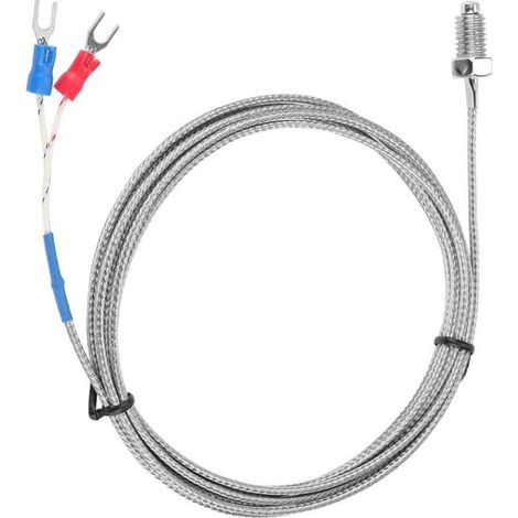 Temperatursensor, praktisches, stabiles und zuverlässiges Thermoelement für Kunststoffe, Lebensmittelverarbeitung, Maschinenbau und Textilien (2 Meter/6,56 Fuß) (1/5)