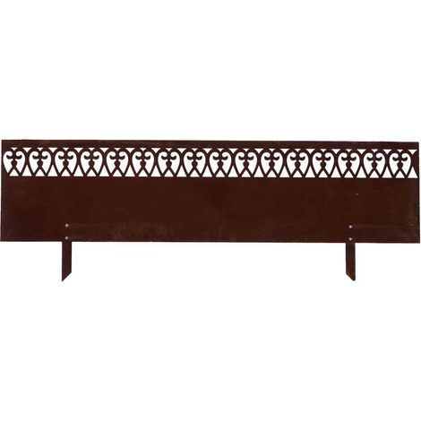 Bordure jardin haute en acier effet rouille Volute (1/2)