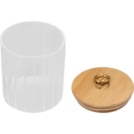 Bocal de conservation en verre transparent, étanche à l'humidité, avec couvercle hermétique, pour thé, café, sucre, fruits secs, 500 ml (1/5)