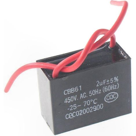 450V Run Capacitor for Fan and Motor Applications 1-20uF CBB61 Series Ceiling Exhaust-Compatible Capacitors (1/5)