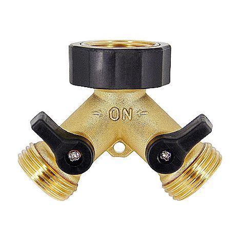 Double Washing Machine Tap 2-Way Y-Distributor 3/4 Inch for Connecting 2 Appliances, Double Washing Machine Tap (1/5)