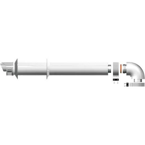 Kit Scarico Coassiale con Curva per Scaldino Ø60 x 100 mm Chaffoteaux