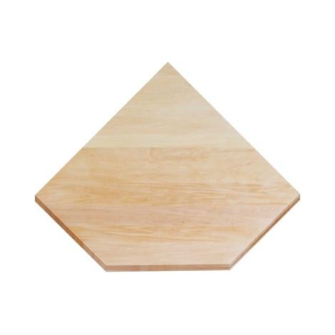 Plan de travail en bois pour meuble d'angle 865x865x38mm – Bois massif – Pour meubles bas d'angle – Finition soignée – King Tony