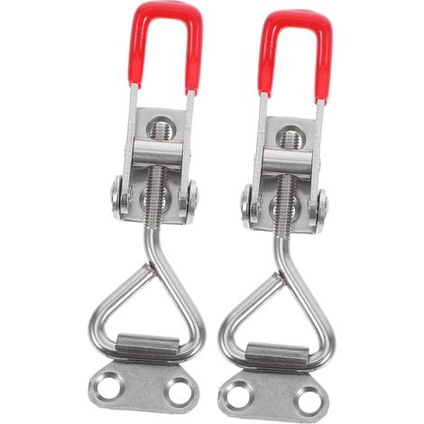 2 Piece Adjust Retaining Steel Cabinet Safety Wooden Clamp Latch Piece