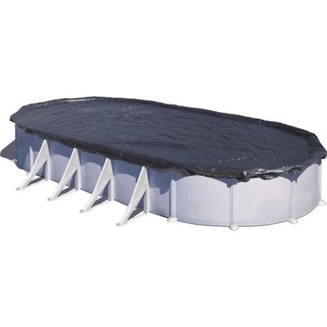 Winterabdeckung Ovalpool manufacturas gre schwarz 6.80 x 4.60 m