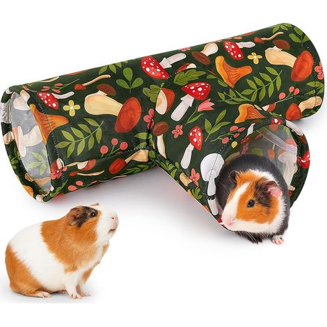 Tunnel 3 Voies pour Cochon d'Inde, Pliable et Lavable pour Lapin (1/5)