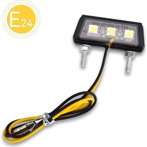 Éclairage de plaque minéralogique LED universel pour moto 12 V Mini micro éclairage de plaque d'immatriculation éclairage de moto (1/4)