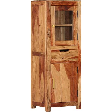 vidaXL Buffet haut 40x34x110 cm bois massif d'acacia (1/5)