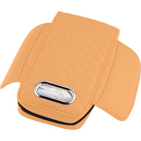 Support De Bras Automobile - Boîte À Mouchoirs Intégrée - Sac De Rangement Universel - Coussin D'Appui - Hauteur Réglable - 33 x 20 x 9 cm (1/4)