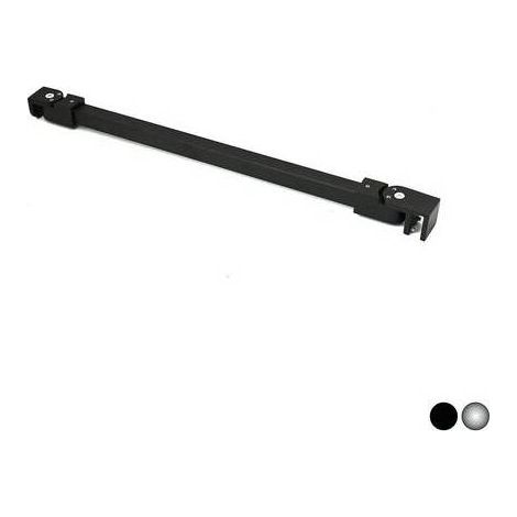 Braccio di supporto quadro per walk-in, 2 teste snodabili, finitura cromo o nero.(DianFlex) Misura: cm 90 Cromo