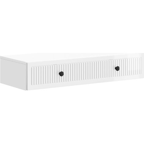 Mesa Lateral Montada en la Pared Brillante 87,5 x 34,5 x 17 cm vidaXL