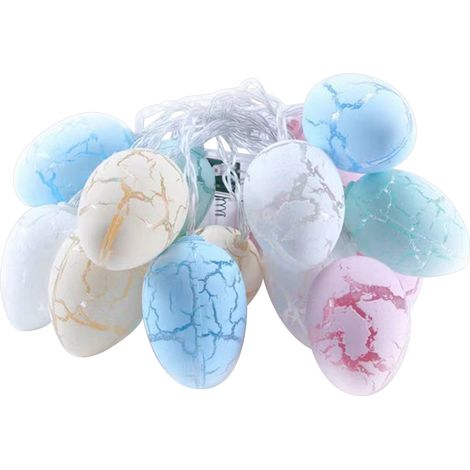 Guirlande Lumineuse Œufs Cassés - Décoration de Pâques avec 10 LED - Alimentation sur Piles - Étanche IP65 - Pour Intérieur et Extérieur - 1 Pièce (1/5)