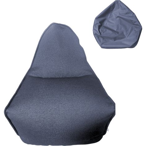 Rebecca Mobili Funda Vacía Para Puf Butaca Azul Poliéster Interior 70x80x90 (1/5)