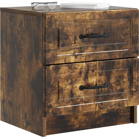 Maison Exclusive - Armadio da Notte con cassetto Rovere Fumo 43 x 34,5 x 44,5 cm (1/5)