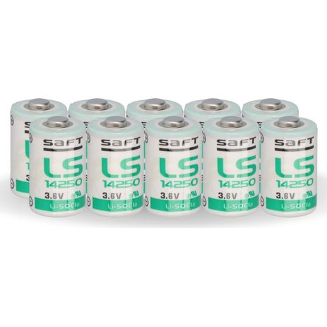 10x Saft Lithium 3,6V Batterie LS 14250 - 1/2 AA - LS14250 Li-SOCl2 (1/5)