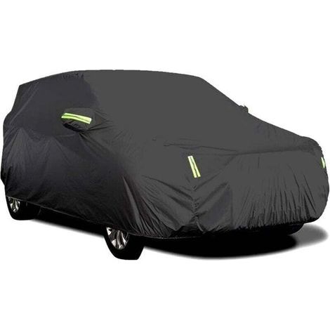 Housse de voiture extérieure résistante aux intempéries – Tissu nylon anti-UV et imperméable – Dimensions 4.15 x 1.7 x 1.5 m – 6 bandes réfléchissantes (1/5)