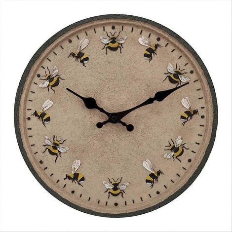 Horloge de jardin ronde de 30 cm (12 pouces), étanche IP44, à suspendre au mur, décorative (1/5)