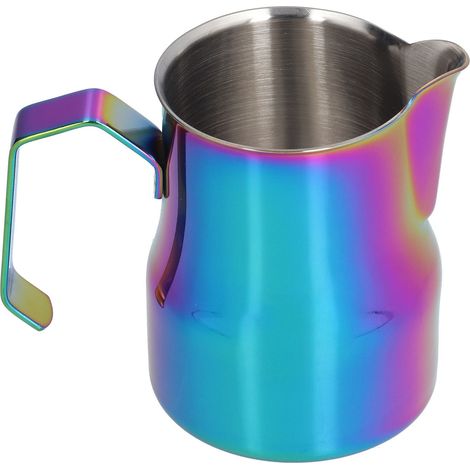 Tasse à lait inox 350ml colorée pour mousseur à lait, idéale cuisine maison