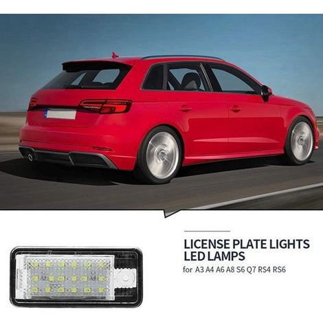 4 feux de plaque d'immatriculation pour Audi A3 S3 A4 S4 A6 C6 (1/5)