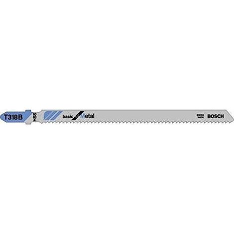Lama per seghetto alternativo T 318 B Basic per metallo L.132mm passo dente 2mm HSS pacco da 3 (1/4)