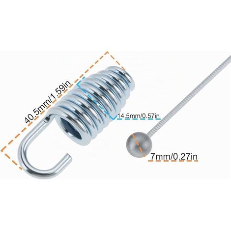 Bowden Cable with Spring for Lawnmower Drive Cable for Brake Motor Wheel Accelerator (1/4)