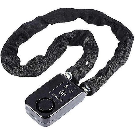 Antivol intelligent Bluetooth sans clé pour vélo/moto/portail/porte avec alarme antivol 110 dB, contrôle via application mobile, noir (1/5)