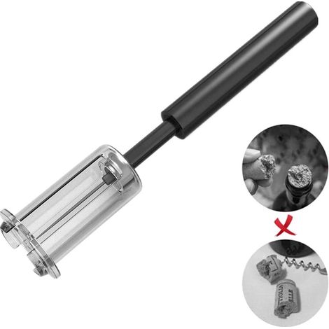 Pompe à air Tire-bouchon à vin Bar Outils Coffre-fort Portable En Acier Inoxydable Pin Cork Remover Pression D'air Ouvre-Bouteille Cuisine Accessoires Noir