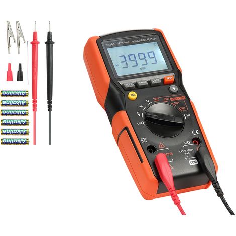 Mophorn Multimetro Digitale TRMS 4000 Conteggi, Voltmetro, Ohmmetro e Tester di Tensione CA/CC fino a 1000 V con Intervallo Manuale e Automatico per Misurazioni di Tensione e Resistenza
