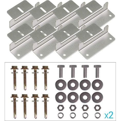 Sets Solar Panel Mounting Z Bracket Set of 4 Units RV Boat Off Grid Roof (1/5)