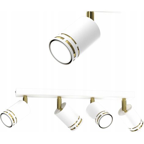 LAMPADA DA SOFFITTO FARETTO MOBILE BIANCO ORO LED GX53 FARETTO POLACCO (1/5)