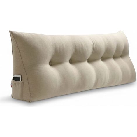 Cuscino da lettura triangolare beige scuro Cuscino da lettura triangolare beige scuro 45 cm (1/5)