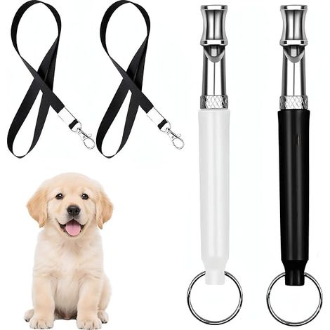 2 Pcs Whistle for Dog to High frequency, whistle Ultrason Dog Anti barking Anti agression, whistle Dog Reminder adjustable Accessories Dressage for All Races (1/5)