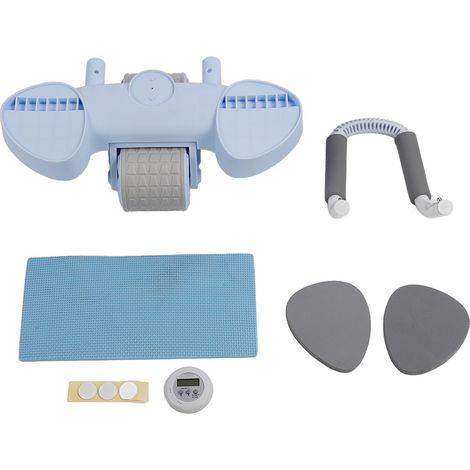 Rouleau abdominal à rebond automatique avec minuterie intelligente, roue d'exercice pour sport à domicile, couleur bleue (1/5)