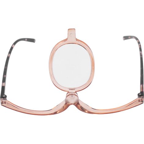 Lunettes de maquillage loupe transparentes, à verres rabattables et hypoallergéniques, avec étui +2,00 (1/5)