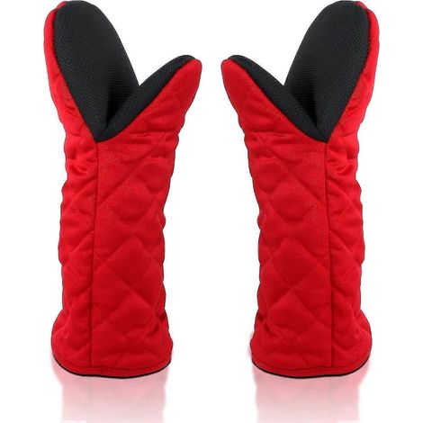 Ensemble de gants de cuisine résistants à la chaleur, gants de cuisson, maniques, gants de four, cadeau pour barbecue (1/5)