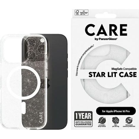 Care by PanzerGlass Flagship Star Lit Case iPhone 16 Pro 6,3" weiß MagSafe 1342 (1/4)