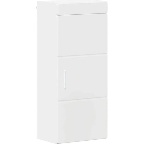 Bathroom Wall Cabinet with Shelf TULUM White 37 x 24.5 x 86 cm vidaXL