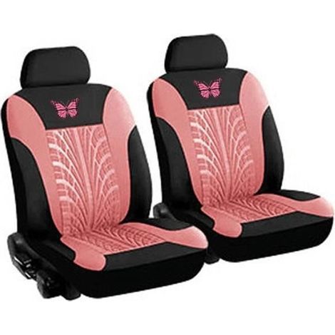 (PINK) Autositzbezug – MIOLOE – 4-teilig – 3D-Druck – Schmetterling – Universal – Pink (1/2)