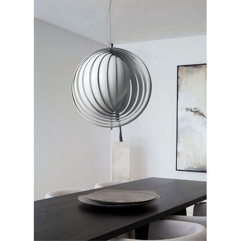 Lampadario a sospensione moderno in ferro Bianco da soffitto con attacco E27 (1/5)