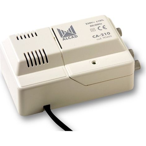 Répartiteur amplificateur d'antenne haut débit 2 TV IP20 24V Alcad CA-210