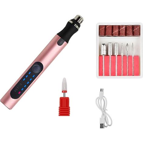 Mini Stylo Graveur Électrique 4.2V Rechargeable avec Adaptateur, Outil de Gravure Rotatif à Vitesse Variable pour DIY, Bijoux, Métal et Verre, Kit 13 Pièces (1/2)