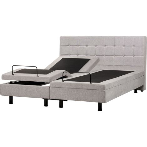 Adjustable Bed Fabric DUKE 180 x 200 cm (EU Super King) Light Grey (1/5)
