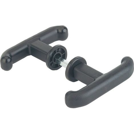 Thirard – Poignée double pour porte d'intérieur – Finition métal chromé – Entraxe 70mm – Sens d'ouverture à gauche/droite – Installation facile