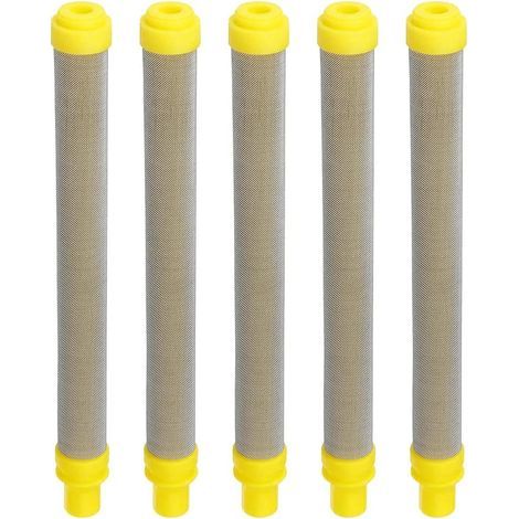 5 Pièces100 Filtres à Mailles pour les Pistolets de Peinture Pulvérisateurs Airless Wagner éléments de Filtre en Acier Inoxydable pour Le Pistolet PulvéRisateur de Peinture Airless Wagner Jaune (1/5)