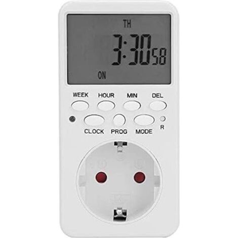 Horloge, sonnerie et minuterie pour tableau électriquePrise de minuterie numérique programmable à cycle automatique de 7 jours 1m 99h99m