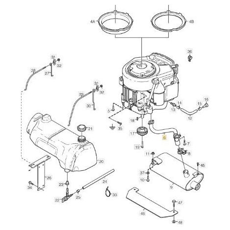 TUYAU D'ÉCHAPPEMENT ORIGINAL STIGA - 1137-0083-01