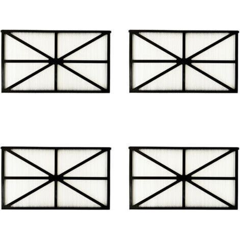 Lot de 4 Panneaux Filtres pour Robot Tiger Shark RCX70101PAK2 Noir (1/3)