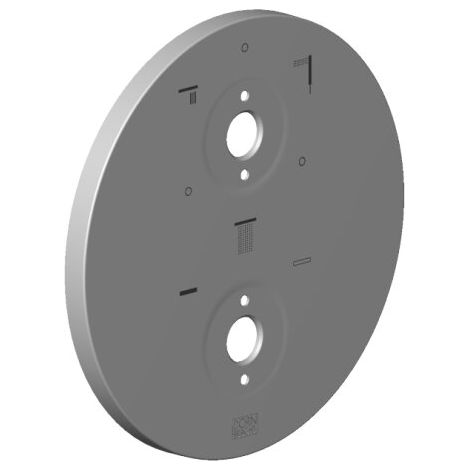 Dornbracht Rosette mit Symbolen für 3-Wege Armatur, 150x9mm, Chrom, 091102269-00