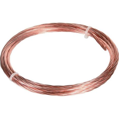 – Câble de terre cuivre nu 25 mm² – Longueur 3 m – Pour mise à la terre installation électrique – Conforme Directive BT 2006-95-CE