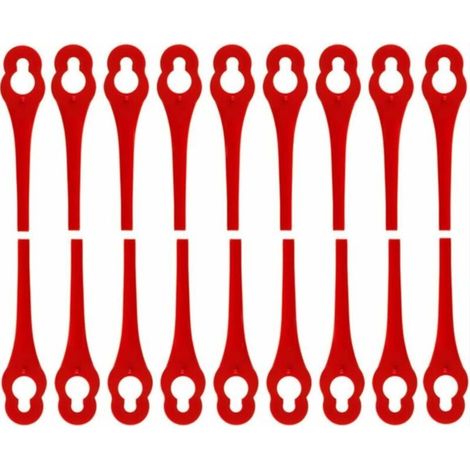 SABIR Lot de 100 Lames de Rechange pour Florabest Coupe Bordure LIDL FRTA 20 A1,FAT 18B2, FAT 18B3 (1/5)